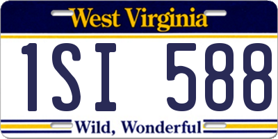 WV license plate 1SI588