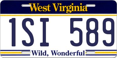 WV license plate 1SI589