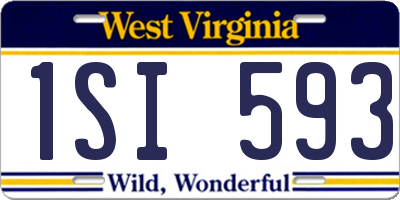 WV license plate 1SI593
