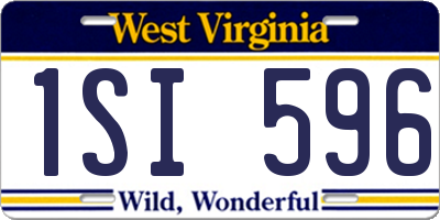 WV license plate 1SI596