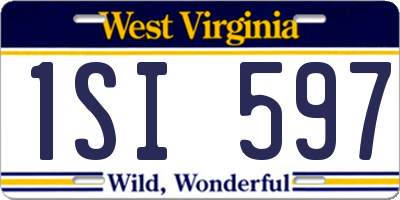 WV license plate 1SI597