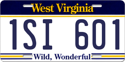 WV license plate 1SI601