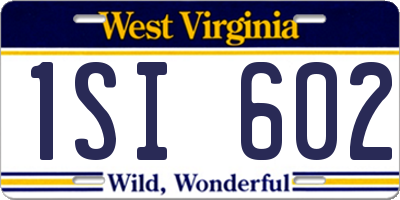 WV license plate 1SI602