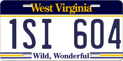 WV license plate 1SI604