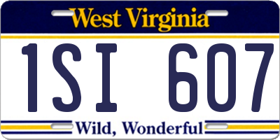 WV license plate 1SI607
