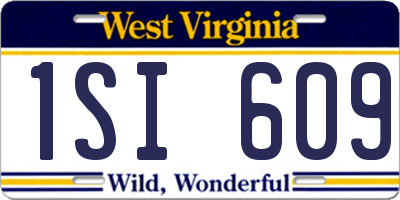 WV license plate 1SI609