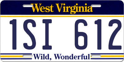 WV license plate 1SI612