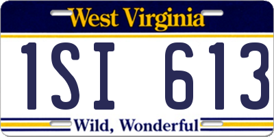 WV license plate 1SI613