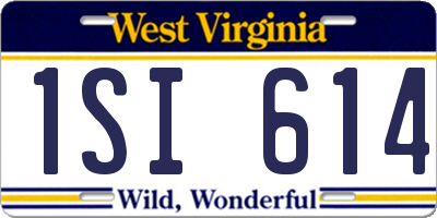 WV license plate 1SI614
