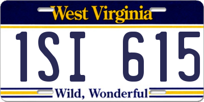 WV license plate 1SI615