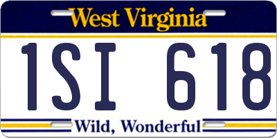 WV license plate 1SI618