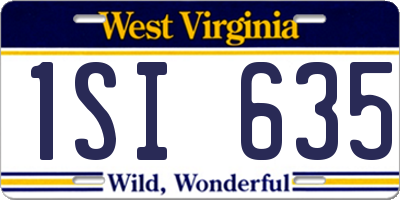 WV license plate 1SI635