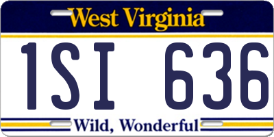 WV license plate 1SI636