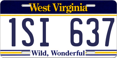 WV license plate 1SI637
