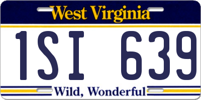 WV license plate 1SI639