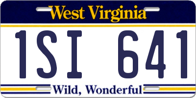 WV license plate 1SI641