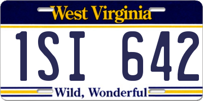 WV license plate 1SI642