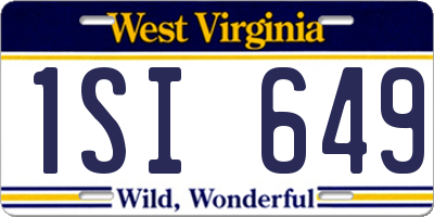 WV license plate 1SI649