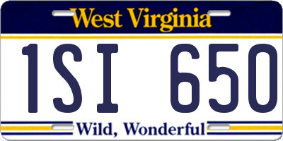 WV license plate 1SI650
