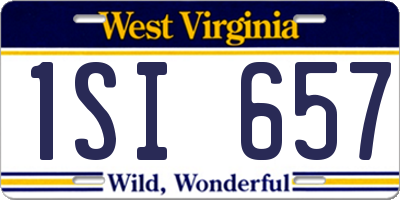 WV license plate 1SI657