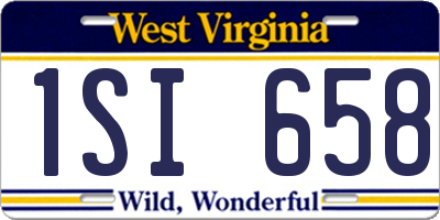 WV license plate 1SI658