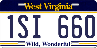 WV license plate 1SI660