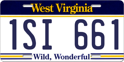 WV license plate 1SI661