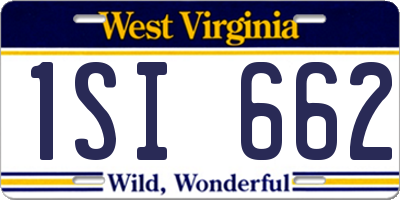 WV license plate 1SI662