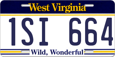 WV license plate 1SI664