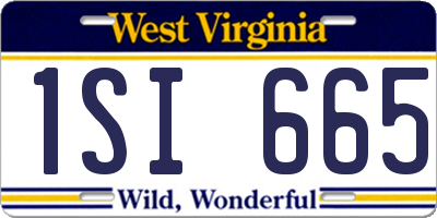 WV license plate 1SI665