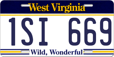 WV license plate 1SI669
