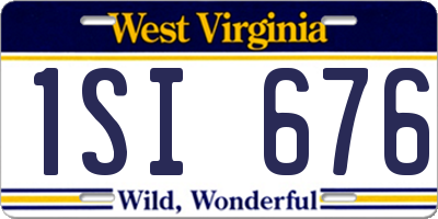 WV license plate 1SI676