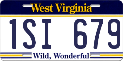 WV license plate 1SI679