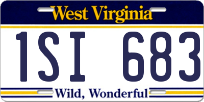 WV license plate 1SI683