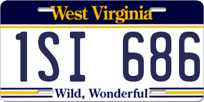 WV license plate 1SI686