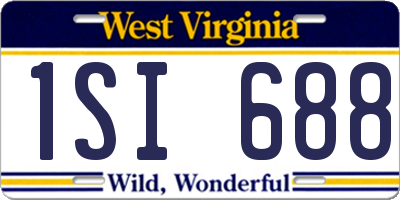WV license plate 1SI688