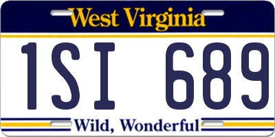 WV license plate 1SI689