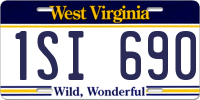 WV license plate 1SI690