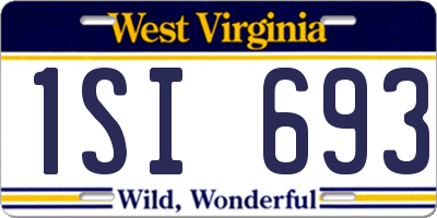 WV license plate 1SI693