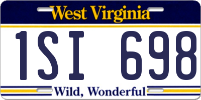 WV license plate 1SI698