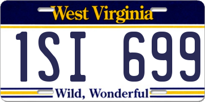 WV license plate 1SI699