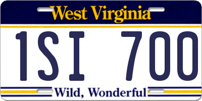 WV license plate 1SI700
