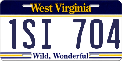 WV license plate 1SI704