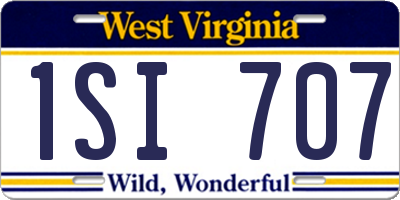 WV license plate 1SI707