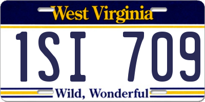 WV license plate 1SI709