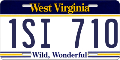 WV license plate 1SI710