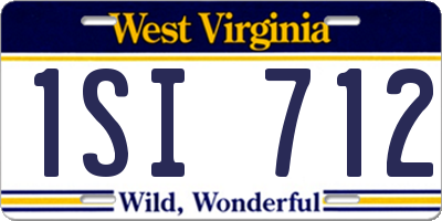 WV license plate 1SI712