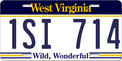 WV license plate 1SI714