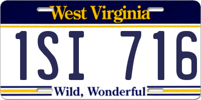 WV license plate 1SI716
