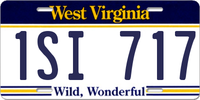 WV license plate 1SI717
